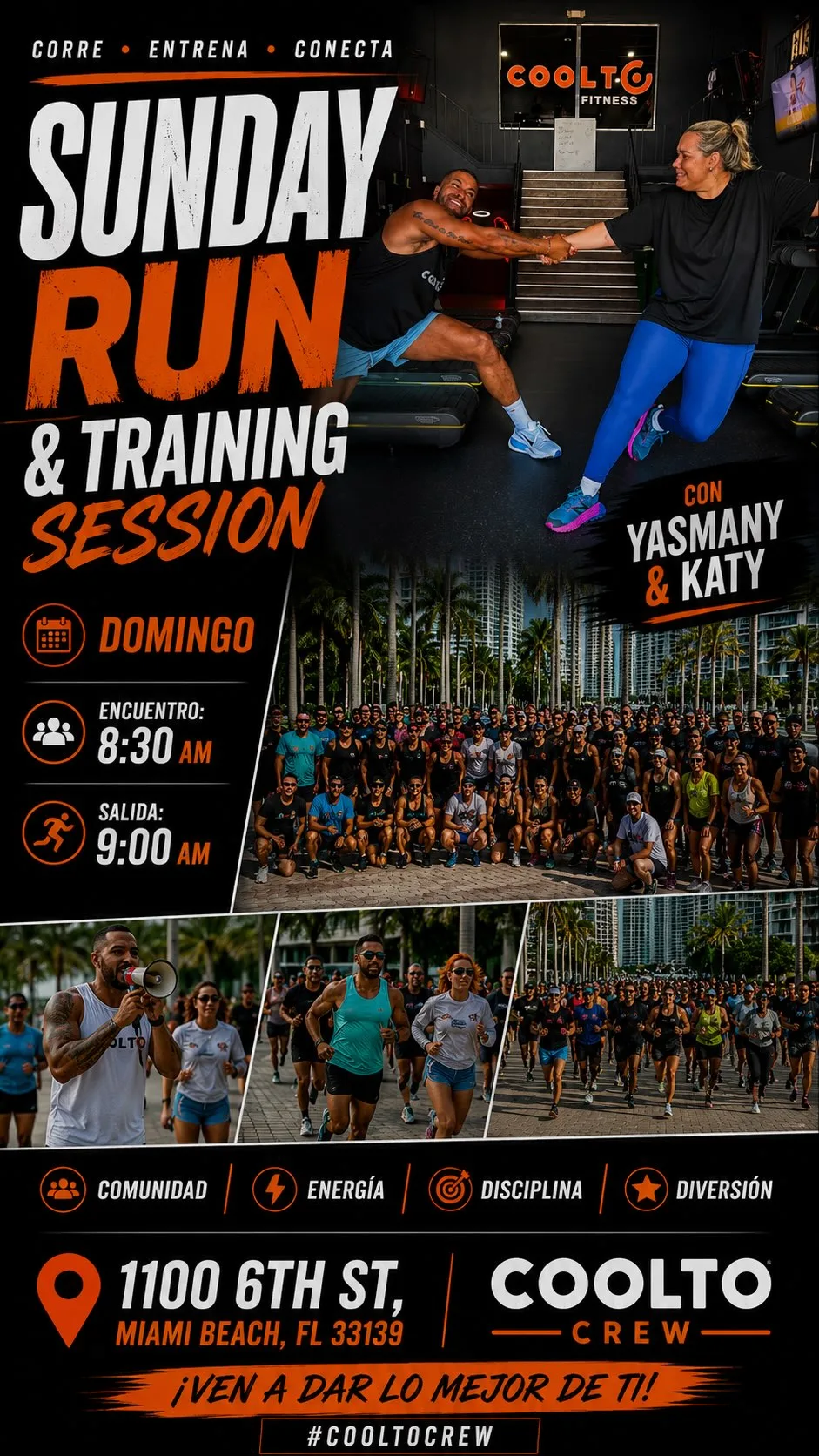 🏃🔥 ESTE DOMINGO SE UNEN DOS GRANDES COMUNIDADES 🔥🏃 @closetdetail x Coolto Fitness Nos unimos para invitarl